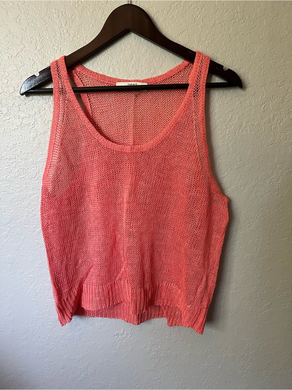 Robert Rodriguez Coral Open-Knit Tank Top
